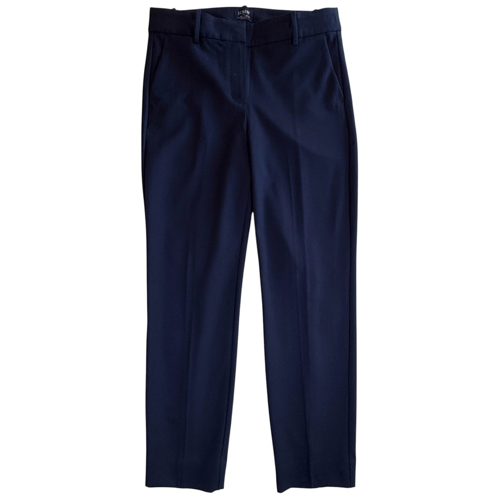 J.Crew Ruby Crop Pant Women 6 Navy Blue Re-Imagined Stretch Trousers J5292